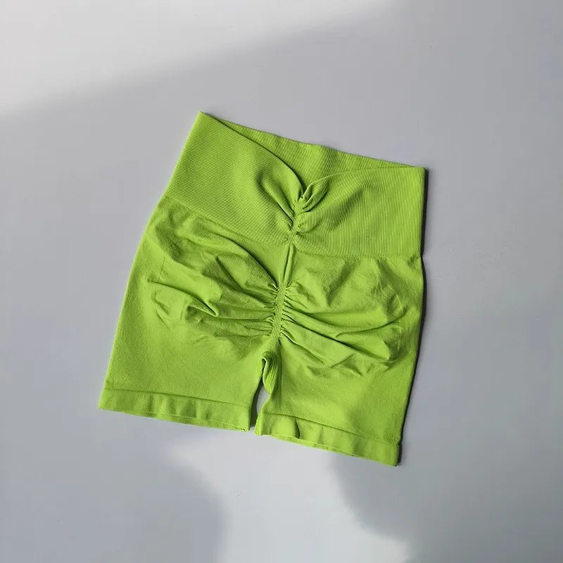 Women's High Waist Sports Shorts Slimming Peach Hip Lifting Speed Drying Tight for Running Cycling Gym Three-Point Short Pants