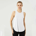 Women's Sleeveless Sports Top Quick Dry Running Fitness Yoga Vest Loose Fit Breathable Pilates Gym Cover Up Shirt