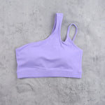 DIA FIT JOY Yoga Sports Bra Single Shoulder Irregular Strap Naked feel Sensation Beautiful Back Design Comfortable Breathable