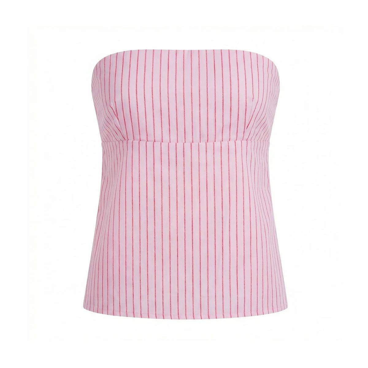 Women's Summer Strapless Vest Stylish Striped Sleeveless Open Back Tube Tops for Party Date Night Wear