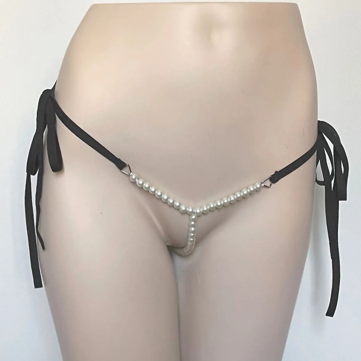DEKA Women's Panties Swimming Open Crotchless Pearl Mini Micro Bikini Thongs G-Strings SwimsuitBriefs Exotic Lingerie Underwar