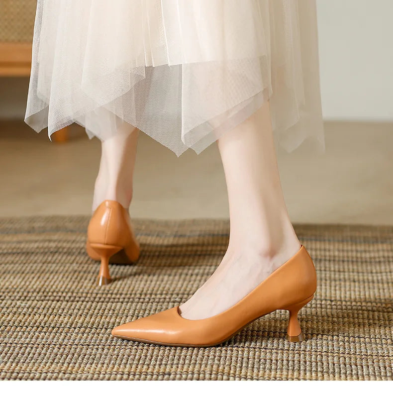 Patent Leather Fashion High Heels 2026Pointed Toe Pumps Elegant Woman Heeled Shoes Shallow Mouth Candy Colored Sexy Single Shoes