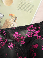 Chinese style new Chinese lace underwear floral bra half cup gathering pull up women's bra underwear B6131