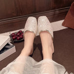 Baotou Slippers Women 2026 Summer Soft Sole Flat with Sequin Lazy Heelless Half Drag Comfortable Pregnant Women Wear Flip-flops