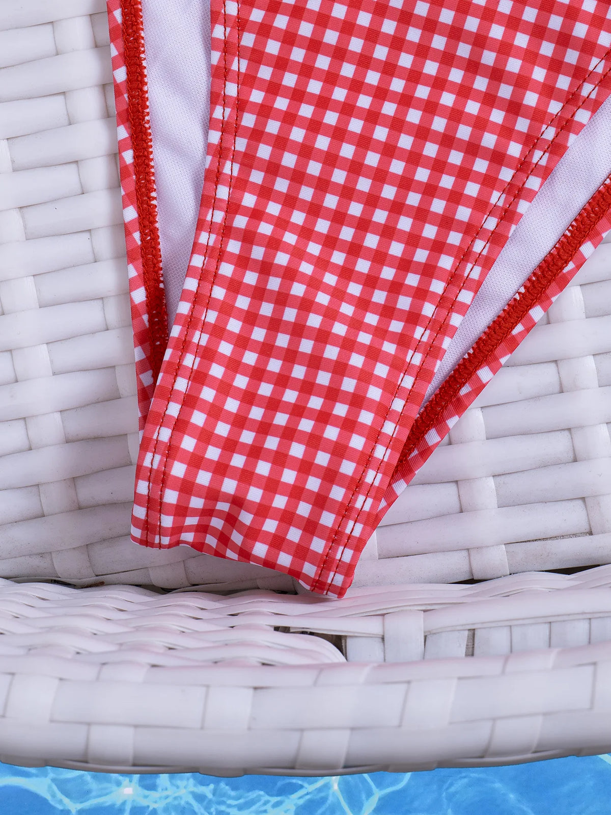 Sexy Red Plaid Micro Bikini 2026 Women Brazilian Push Up Bra High Waist Swimsuit Summer Holiday Bathing Suit Swimwear Biquini