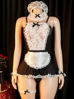 Sexy Nights Erotic Maid Costume Cosplay Women Uniform 18 Hot Exotic Outfit Sexy Lingerie Crotchless Bodysuit Desire Plays Suit