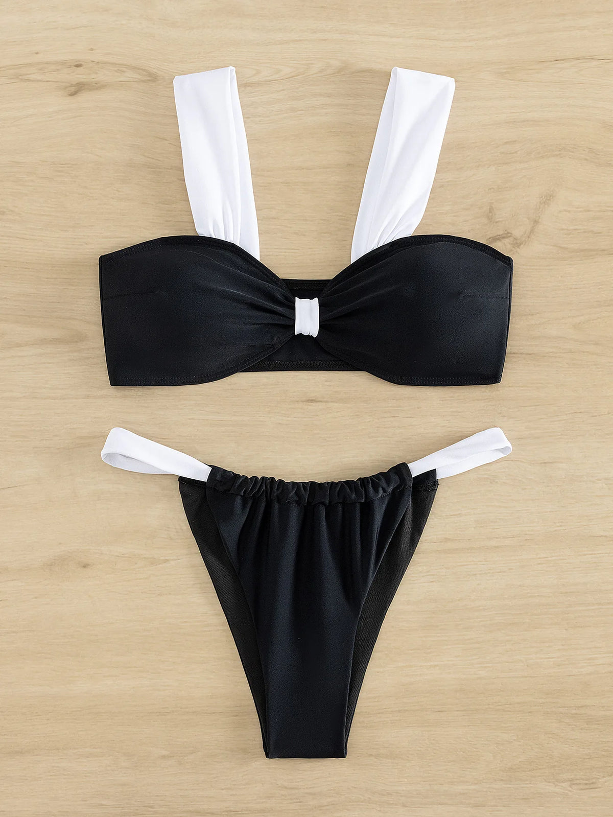 2026 Solid Thong Brazilian Bikinis Swimwear Women SwimsuitBlack White Bikini Set Bathing Suit Female Summer Beach Wear Biquini