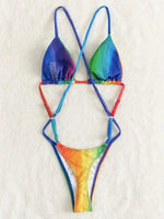 Extreme Mini One Piece Swimsuit Women G String Shiny Swimwear Female Micro Thong Monokini Bather Backless Bathing Suit Swim wear