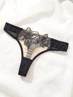 Sexy Underwire Cute Push Up Strappy Embroidered Mesh Sheer Lingerie Set See Through chick padding Panty Bra