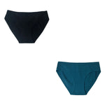 2Pcs/Set Cotton Panties Women Low Rise Underwear Solid Color Comfort Breathable Briefs Sexy Lingerire M-XL Seamless Intimates