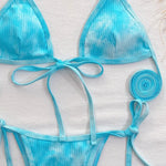 Bikini 2026 Sexy Sky Blue Bandage Halter Swimwear Swimsuit Women Bikinis Set Bathing Suit Beach Bikini Female Biquinis Feminino