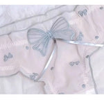 Japanese MOMOKO Butterfly Lingerie Set Wireless Bralette Sweet Pure Style Push Up Gathering Support for Small Chest No Underwire