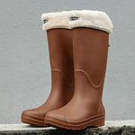 Women's Rain Boots Anti Slip Thick Soles Outdoor Long Tube Rain Boots Waterproof Fashion Wear-resistant Kitchen Women's Boots