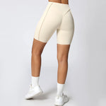 Yoga Shorts Women Fitness Shorts V-shaped Waist Running Cycling Shorts Breathable Sports Leggings Workout Gym Shorts