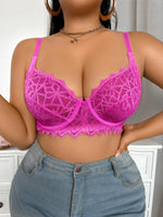 High quality lace plus size underwear Women pretty Lace Lingerie rose bra Large size multi C-D Cup comfortable to wear MR3050