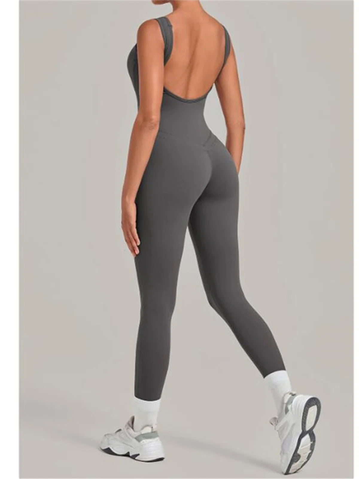 Summer Tight Yoga Jumpsuit Women Hollow Out Exposed Back Fitness Clothing Outwear Gym Running Workout Sports One Piece Suits