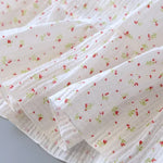 Women's 100% Cotton Crepe Gauze Nightgown Floral Sleeveless Spaghetti Strap Knee-Length Summer Home Sleep Dress M-XL