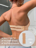 Strapless half cup gathering and lifting bra, seamless invisible strapless, sexy party women's bra 6834