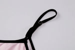 FDYOUI Y2K Camisole Tops for Women Spaghetti Strap Letter Print Pink Corset Y2K Streetwear Girls Backless Cropped Tank Top Black