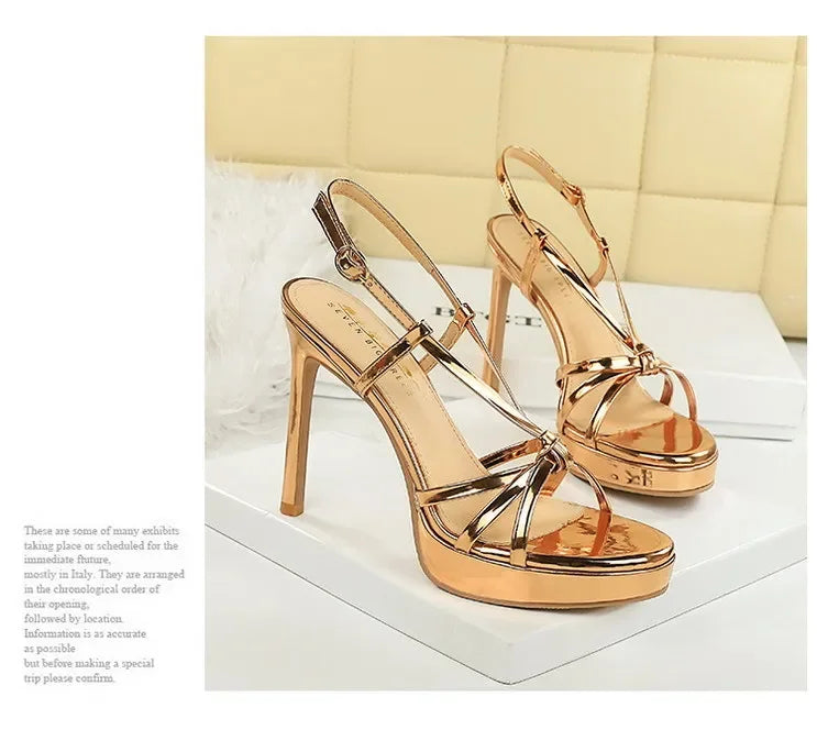 BIGTREE Classic Black Ankle Strap Stiletto Heels Round Toe Open Toe High Heels Women's Versatile Dress Shoesfor All Occasions