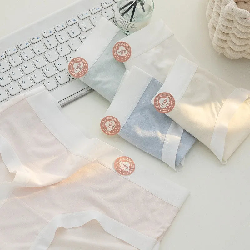 1 Pack 7A Antibacterial Mid-Rise Fit Panties Sexy Lingerie Breathable All-Day Comfortable Briefs Solid Color M-XL Intimates