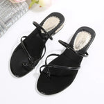 Minimalist Black Diamond Ethnic Style 2026 New LargeSandals Slippers Low Heel Mom Shoes Summer Outdoor Travel Shoes