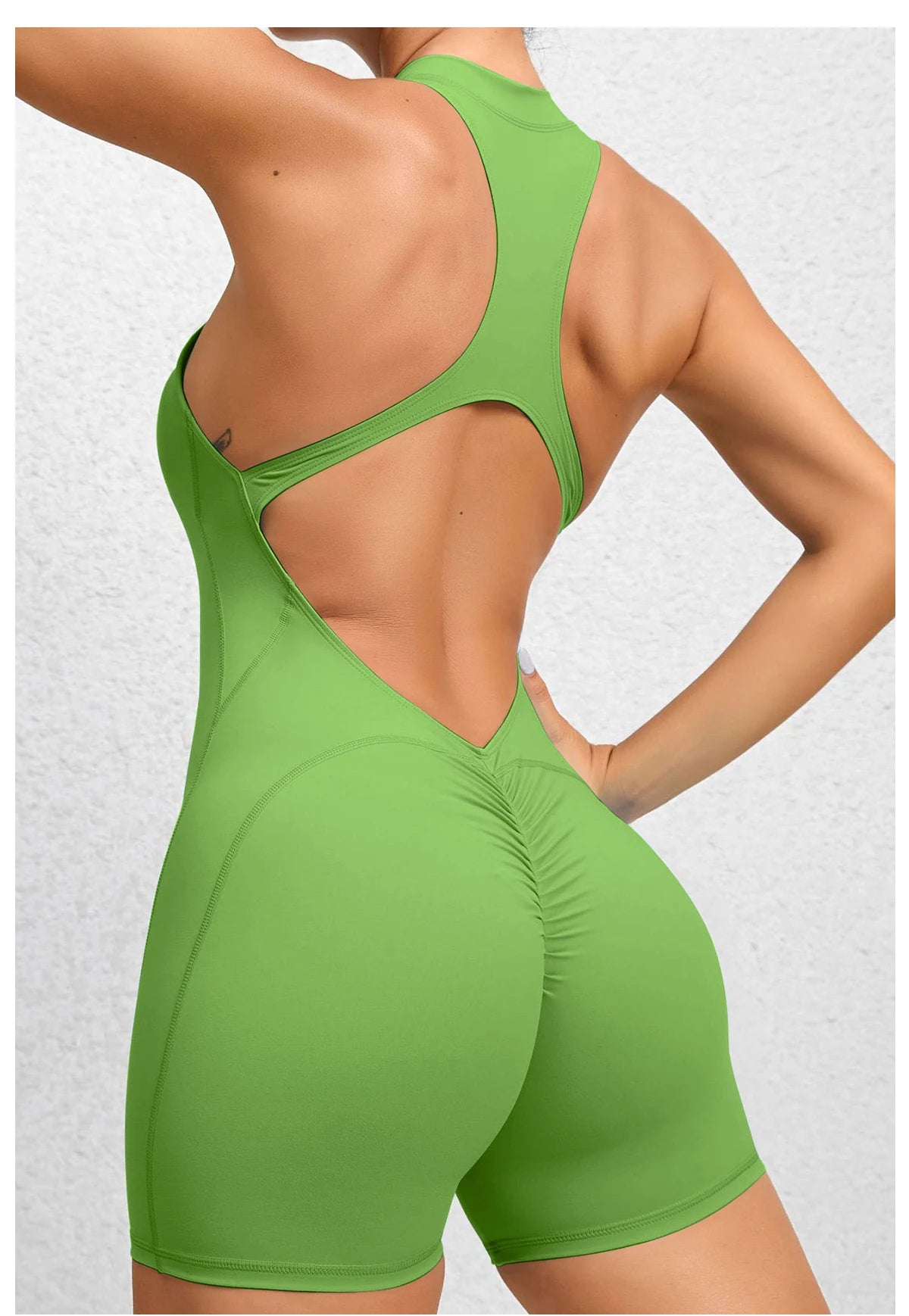 Women Yoga V Backless Jumpsuit Workout Bodysuit Sleeveless Gym Bodycon Sportswear Fitness Yoga Suit One Piece Outfit