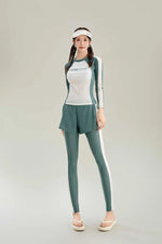 New Swimsuit with High-end Feel Sports Split Two-piece Set, Conservative Slimming, Flat Corner Pants, Hot Spring Swimsuit