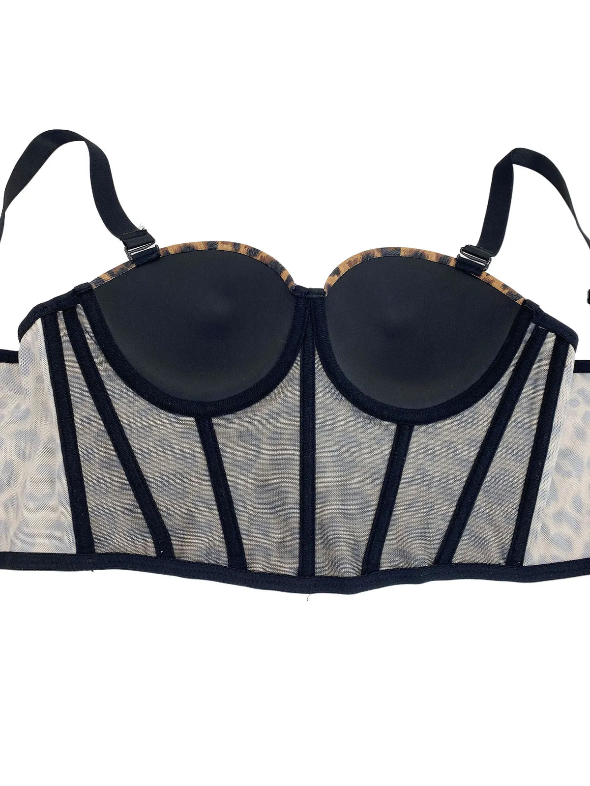 Fishbone Corset Cross-Border European and American Leopard Print Spicy Girl Tank Top Sexy Inner Wear Camisole High-End Outerwear Bra