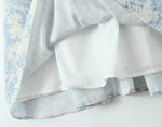 Bowknot Printed Women's Dresses Summer Casual Beach Strap Midi Dress Female Boho Light Blue Buttons Smocked Vestidos 2025