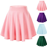 Women's High Waist A Line Skater Skirt Casual Solid Flared Mini Skirt Soft Stretch Summer Casual Sports Golf Tennis Short Skirts