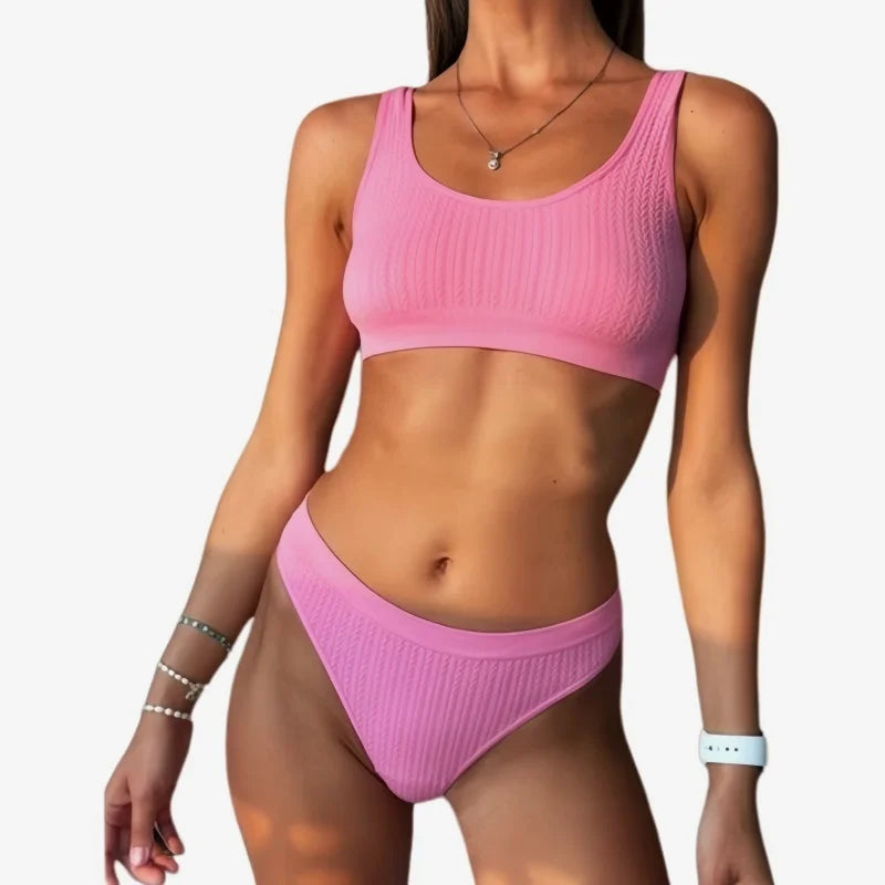 Women Push Up Bra And Panties Set Sports Wire Free Brassiere Seamless Underwear High Rise Briefs Female Sexy Lingerie Set