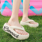 Women Summer Platform Flip Flops Thick Sole Soft EVA Home Beach Slippers For Female Leisure Beach Slides Girls High Heel Sandals