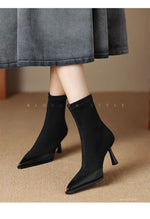 Vintage Thick Heel Women Knee High Boots Fashion Ladies Belt Buckle Knight Long Booties botas de inverno feminina