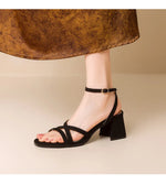 2025 Hot Sale Women's Shoes Open Toe Women's Sandals Fashion Leopard Print Office and Career New Plus Size Heeled Sandalszapatos