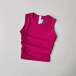 Women's Summer Nude I-Shaped Yoga Sports Vest Slimming Quick Dry Pleated Top for Fitness And Sports Activity