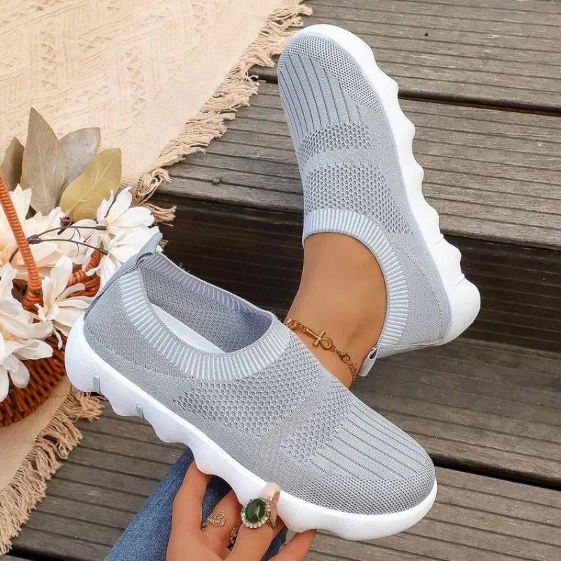 Spring Women Knitting Sock Sneakers Summer New Fashion Casual Breathable Mesh Outdoor Flats Walking Shoes for Women
