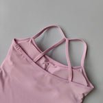 Women's Slim Fit Nude Sports Bra Yoga Fitness Vest Skin Friendly Pilates Top Beautiful Back Design Suspension Yoga Fitness Top