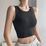 Women's Professional Shock-Absorbing Yoga Sports Vest One-Piece Gathering Sports Bra Running Collection with Breast Support