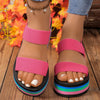 Light Weight Women Summer Sandals Leisure Wedges Shoes Rainbow Sole Soft EVA Girls Student Daily Walking Sandalias Plus Size 42