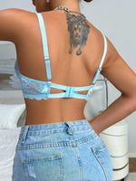 High quality sexy lace breathable bra underwear for women's gathering push up bra underwear for women's daily blue bra MR2702