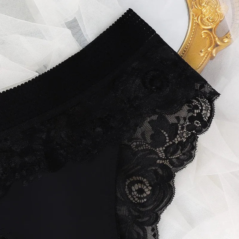 5pcs/pack Fashion Style Lady Briefs Elegant Women's Panties Low Waist Floral Sexy Lingerie Comfortable Soft Female Underpants
