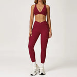 2PCS Yoga Set Gym Clothes Workout Sportswear Yoga Suits Women Tracksuits Fitness Outfits Sports Bra Gym Leggings Athletic Wear