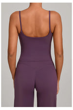 GYM Tank Top With Built In Bra women's Yoga clothing running Square Neck fitness vest beautiful back sports Workout