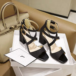Fashion Cross Strap High Heels Sandals Party Wedding Bridal Shoes Summer Gold Silver Ladies Sandal Women