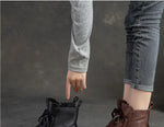 Shoes for WomenCross-tied Ladies Boot Daily Boots Hot Sale Cotton Shoes Round Toe Comfortable Flat Shoes Women Ankle Boots