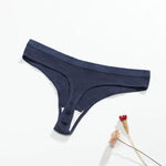 1PC Cotton Panties Sexy Low Waist Thongs Women G-string Female Underpants Solid Color Comfortable Girls Lingerie M-XXL