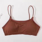 Women Low Back Crop Top Push Up Bras Seamless Underwear Thin Strap Camisole Sexy Lingerie Female Backless Bralette Tanks Top