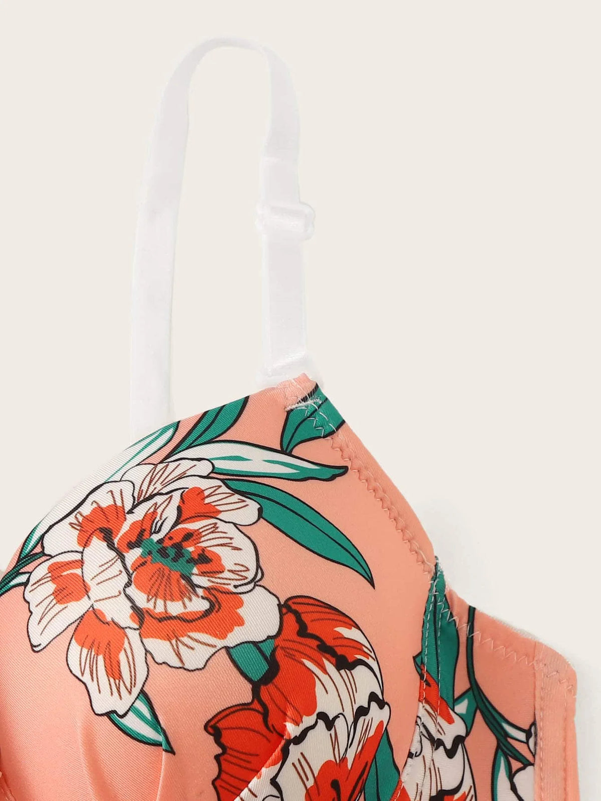 New High Quality polychrome Lingerie 2 Pieces Women's Underwear SetGathering Beautiful Flower Prints Push Up Bra A2138