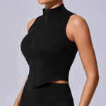 No Padded Sports Top Women Gym Vest 2025 Zipper Fitness T-shirts Woman Compressed Shirt Yoga Clothing Sportswear